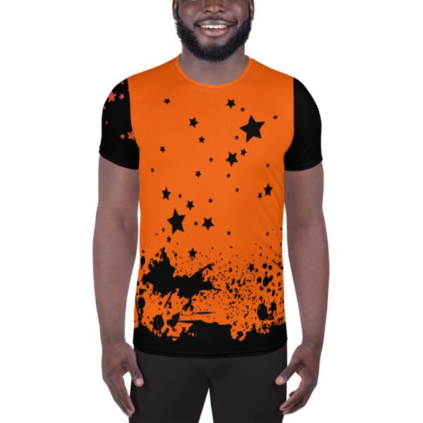 Activewear Herren, Neonorange Fitness shirt – Bild 13