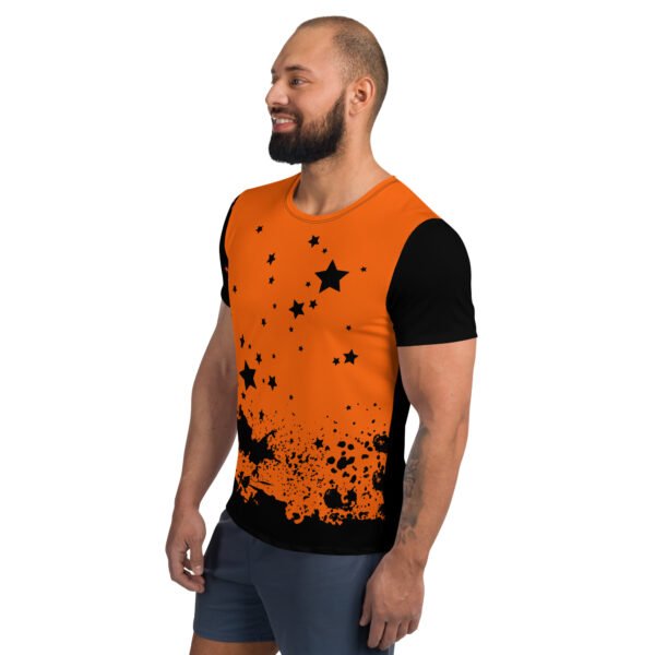 Activewear Herren, Neonorange Fitness shirt – Bild 6
