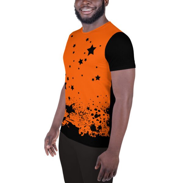 Activewear Herren, Neonorange Fitness shirt – Bild 8