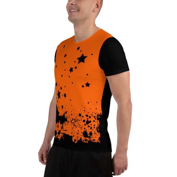 Activewear Herren, Neonorange Fitness shirt – Bild 15