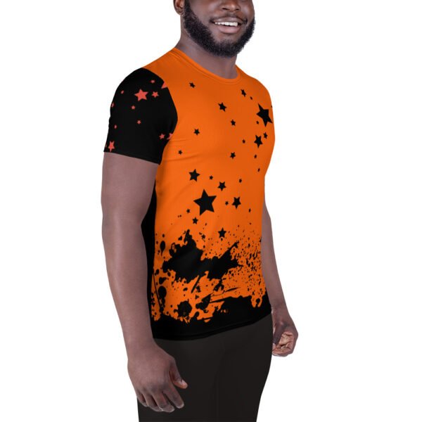 Activewear Herren, Neonorange Fitness shirt – Bild 7