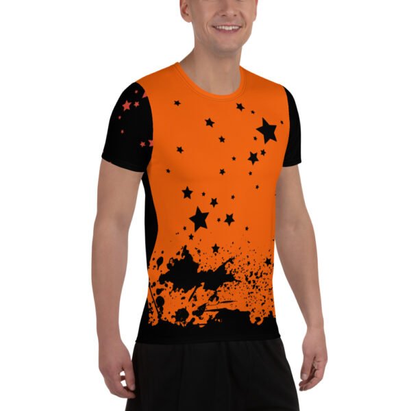 Activewear Herren, Neonorange Fitness shirt