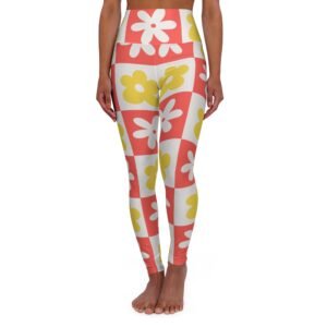 Retro Daisy Yoga Pants - Stylish Activewear