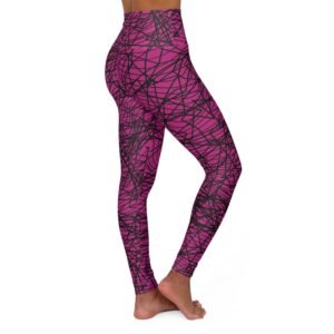 Spider Web Pattern Leggings – Pink Delight