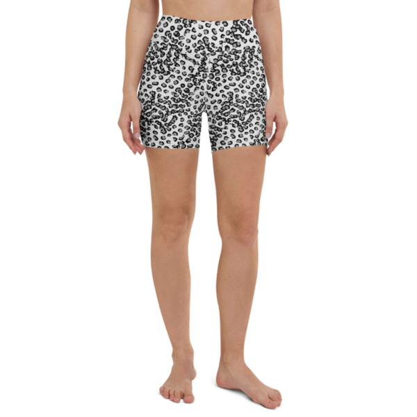 Leopard Polyester Yoga Shorts – Bild 2