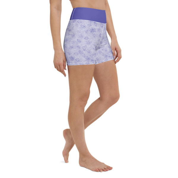 Lila in bloom - High waisted Yoga Shorts – Bild 6