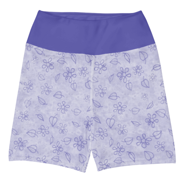 Lila in bloom - High waisted Yoga Shorts – Bild 8