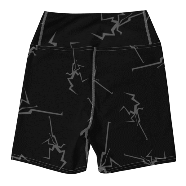 Electric black Polyester Yoga Shorts – Bild 7