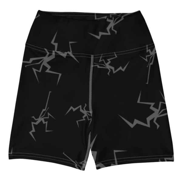 Electric black Polyester Yoga Shorts – Bild 8