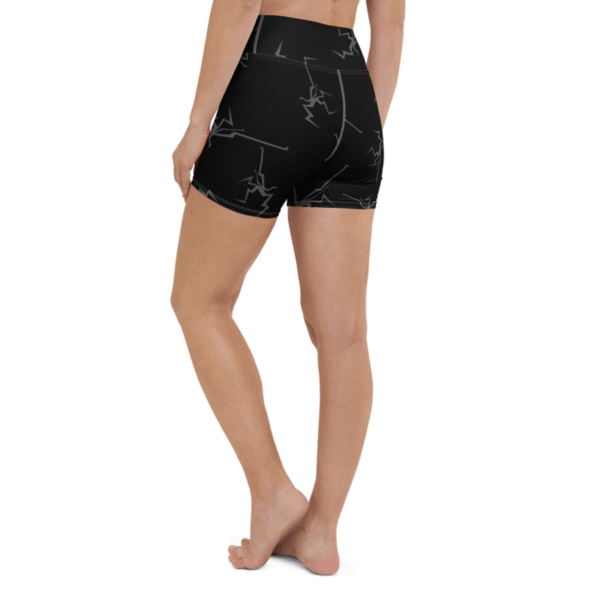 Electric black Polyester Yoga Shorts – Bild 5