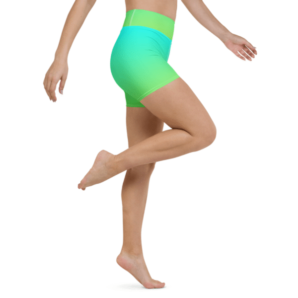 Teal Flow | High-Waisted Yoga Shorts – Bild 8