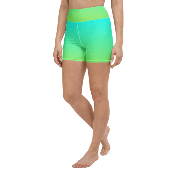 Teal Flow | High-Waisted Yoga Shorts – Bild 6