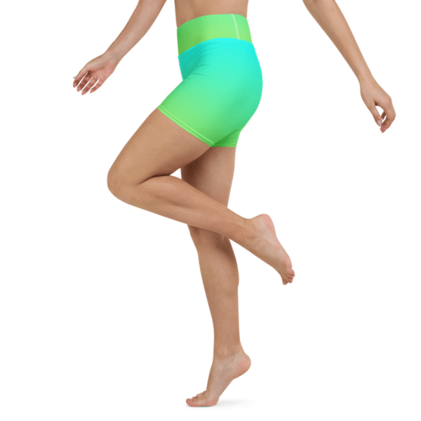 Teal Flow | High-Waisted Yoga Shorts – Bild 5