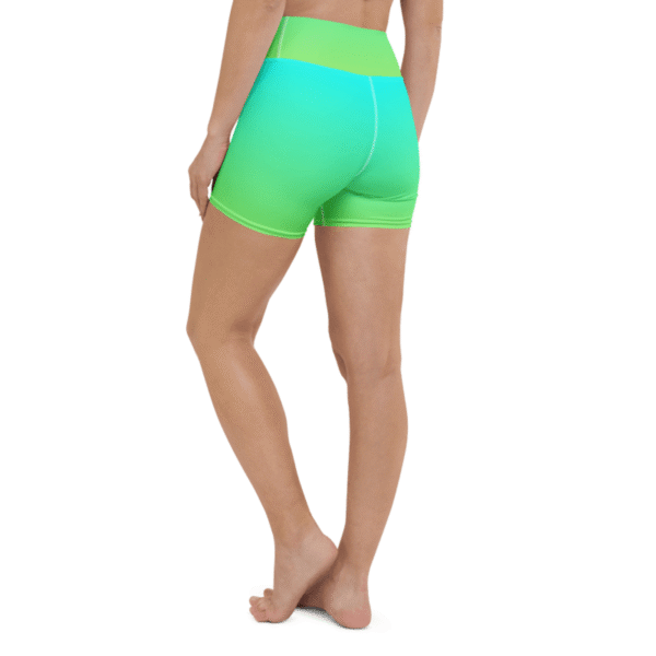 Teal Flow | High-Waisted Yoga Shorts – Bild 3