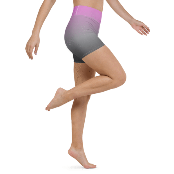 Moon Mist | Lila-Grey-White Ombre Yoga Shorts – Bild 3