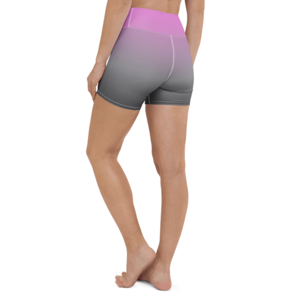 Moon Mist | Lila-Grey-White Ombre Yoga Shorts