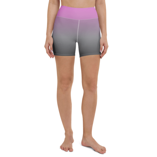 Moon Mist | Lila-Grey-White Ombre Yoga Shorts – Bild 2