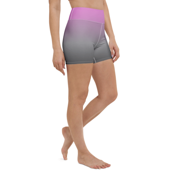 Moon Mist | Lila-Grey-White Ombre Yoga Shorts – Bild 5