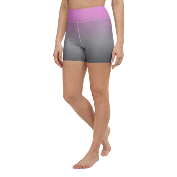 Moon Mist | Lila-Grey-White Ombre Yoga Shorts – Bild 6
