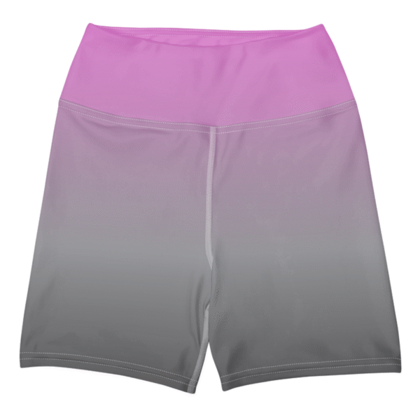 Moon Mist | Lila-Grey-White Ombre Yoga Shorts – Bild 8